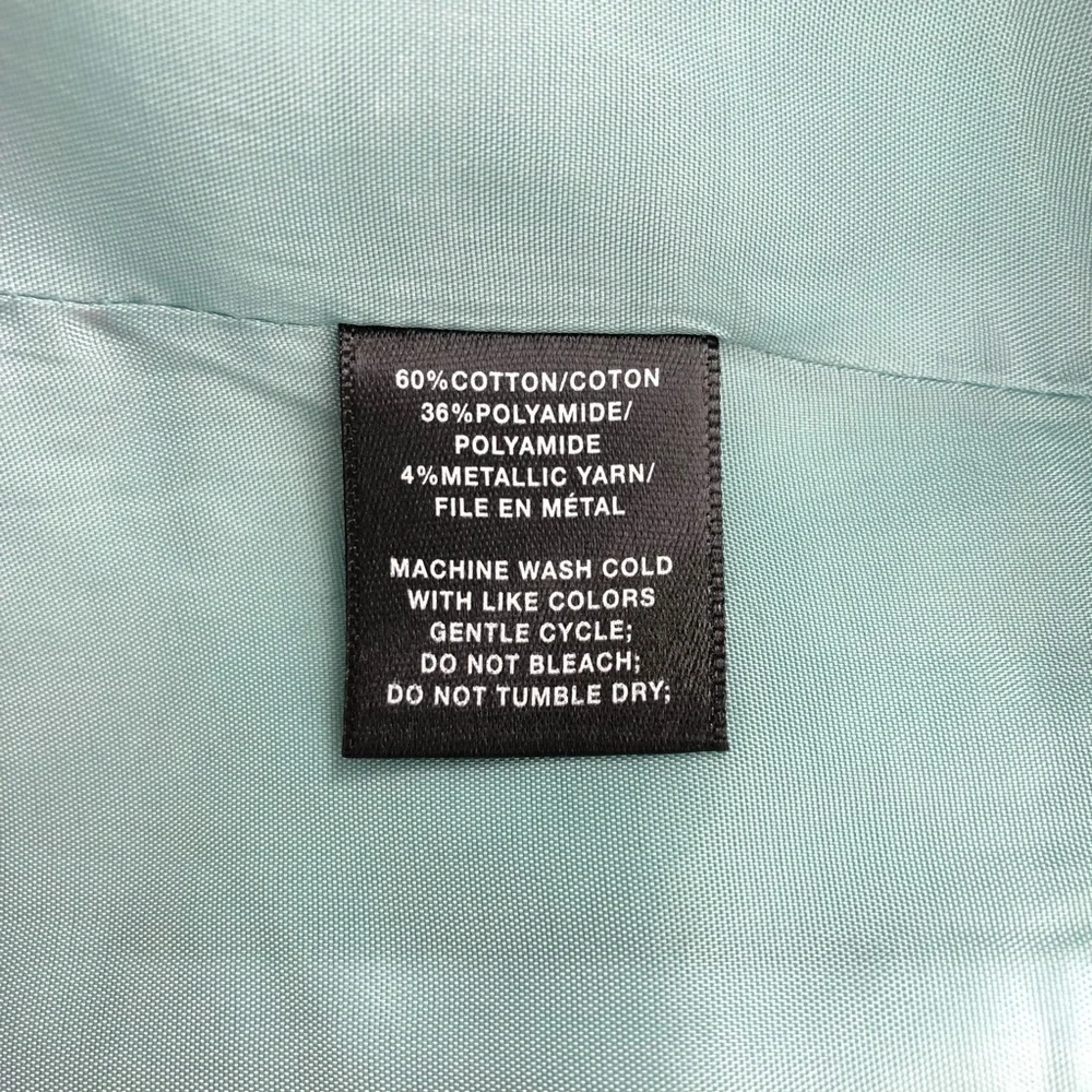 Lafayette 148 New York Blue/Green 3/4 Sleeve Blazer - Picture 10 of 11